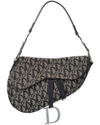 Dior - Canvas Oblique Saddle Bag (Authentic Pre-Owned) - Lyst