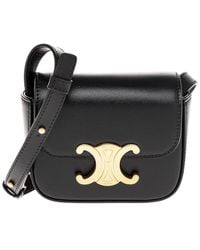 Celine - Triomphe Leather Shoulder Bag - Lyst