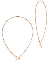 Sterling Forever - Delicate Threader Hoop Earrings - Lyst