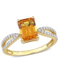 Rina Limor - 14k 1.70 Ct. Tw. Diamond & Madeira Citrine Ring - Lyst