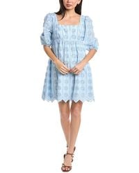 Stellah - Aubrey Square Neck 3D Lace Dress - Lyst
