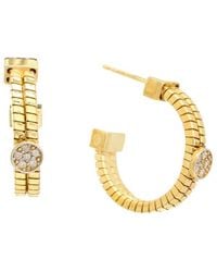 Meshmerise - 18k Over Silver 0.06 Ct. Tw. Diamond Earrings - Lyst