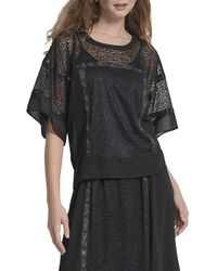 DKNY - Leopard Overlay Top - Lyst