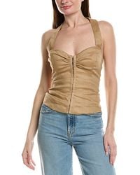 Bardot - Rixton Linen Halter Top - Lyst