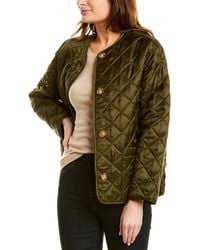 Burberry Logo Quilted Jacket - Green