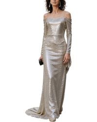 Vincent - Embellished Long Sleeve Maxi Dress - Lyst