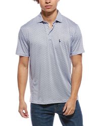 Tailorbyrd - Nested Diamond Printed Performance Polo Shirt - Lyst