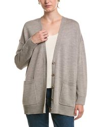 Eileen Fisher - V-Neck Wool Cardigan - Lyst