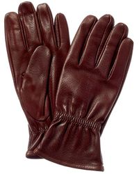 Portolano Perforated Leather Gloves - Red