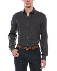 Isaia - Cashmere-Blend Mix Sport Shirt - Lyst