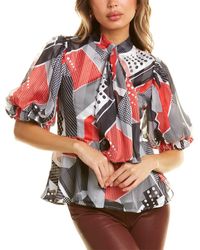 Gracia Wide Bow Top - Red