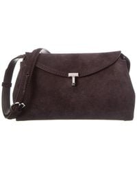 TOTEME - T Lock Suede Shoulder Bag - Lyst