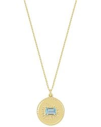 Bony Levy - 14K Color 14K 0.27 Ct. Tw. 1 London Topaz Pendant Necklace - Lyst