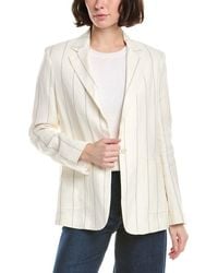Eleventy - One Button Destructured Wool & Linen-Blend Jacket - Lyst