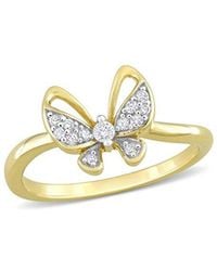 Rina Limor - 10k 0.12 Ct. Tw. Diamond Butterfly Ring - Lyst