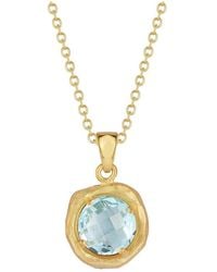 Reiss - 14k 2.25 Ct. Tw. Blue Topaz Necklace - Lyst