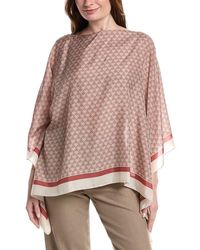 Brunello Cucinelli - Silk Poncho - Lyst
