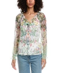 Hale Bob - Monica Long Sleeve Silk Blouse - Lyst