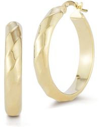 Chloe and Madison - 14k Over Silver Reflective Hoops - Lyst