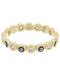 Meshmerise - 18k Over Silver Cz Ring - Lyst