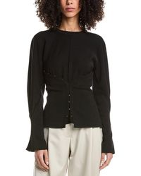 3.1 Phillip Lim - Wool Knit Crepe Combo Corset Top - Lyst
