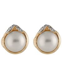Splendid - 14k 0.14 Ct. Tw. Diamond & 12mmmm Pearl Earrings - Lyst