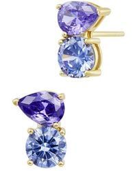Savvy Cie - Cz Stud Earrings - Lyst