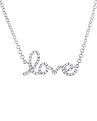 Sabrina Designs - 14k 0.11 Ct. Tw. Diamond Love Necklace - Lyst