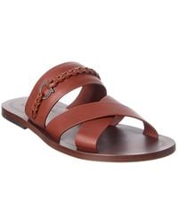 Ferragamo - Leather Sandal - Lyst