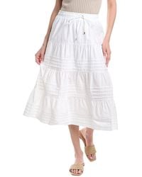 Ellen Tracy - Tiered Poplin Pleated Skirt - Lyst