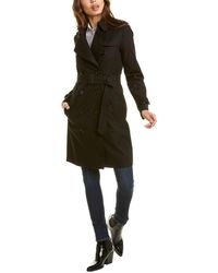 Burberry The Mid-length Kensington Heritage Trench Coat - Black