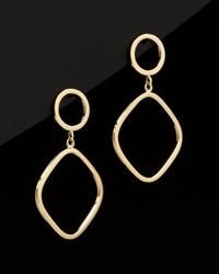 Italian Gold - 14k Fancy Square Drop Earrings - Lyst