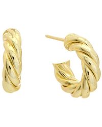 Argento Vivo - 14k Plated Twisted Hoops - Lyst