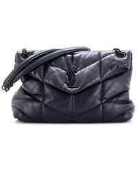 Saint Laurent - Quilted Leather Loulou Puffer Shoulder Bag Medium (Authentic Pre-Loved) - Lyst