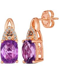 Le Vian - Grape Amethysttm 14k Rose Gold 2.60 Ct. Tw. Diamond & Amethyst Earrings - Lyst