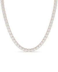 Lab Grown Diamonds - 14K Rose 15.00 Ct. Tw. Lab-Grown Diamond Necklace - Lyst