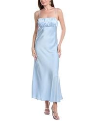Laundry - By Shelli Segal Shirred Satin Slip Dress - Lyst