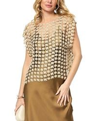 Saachi - Pearl Accented Floral Shell - Lyst