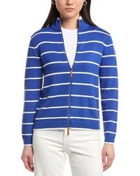 Lafayette 148 New York - Stripe Fitted Bomber - Lyst