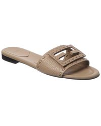 Fendi - Ff Baguette Leather Sandal - Lyst