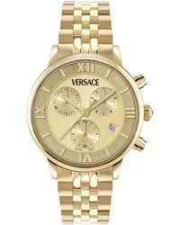 Versace - Classic Round Chrono Watch - Lyst