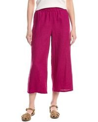 Eileen Fisher - Wide Leg Linen Pant - Lyst
