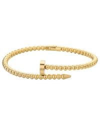Adornia - 18K Plated Stainless Steel Beaded Nail Cuff Bracelet - Lyst