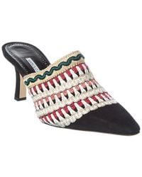 Manolo Blahnik - Alo 70 Suede Mule - Lyst