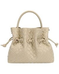 Tiffany & Fred Paris - Hand-Woven Leather Drawstring Satchel - Lyst