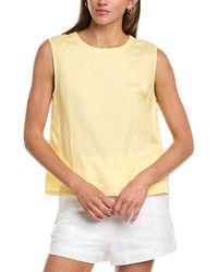 Femme Society - Sleeveless Linen-Blend Top - Lyst