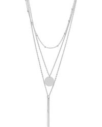 Adornia - Plated Layered Pendant Necklace - Lyst