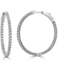 Sabrina Designs - 14k 1.85 Ct. Tw. Diamond Inside Out Hoops - Lyst