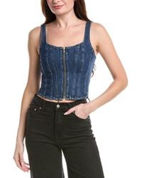 L'Agence - Elysia Zip Corset Tank - Lyst