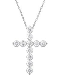 Lab Grown Diamonds - 1.00 Ct. Tw. Lab-Grown Diamond Cross Pendant - Lyst